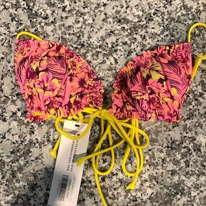 White fox bikini top